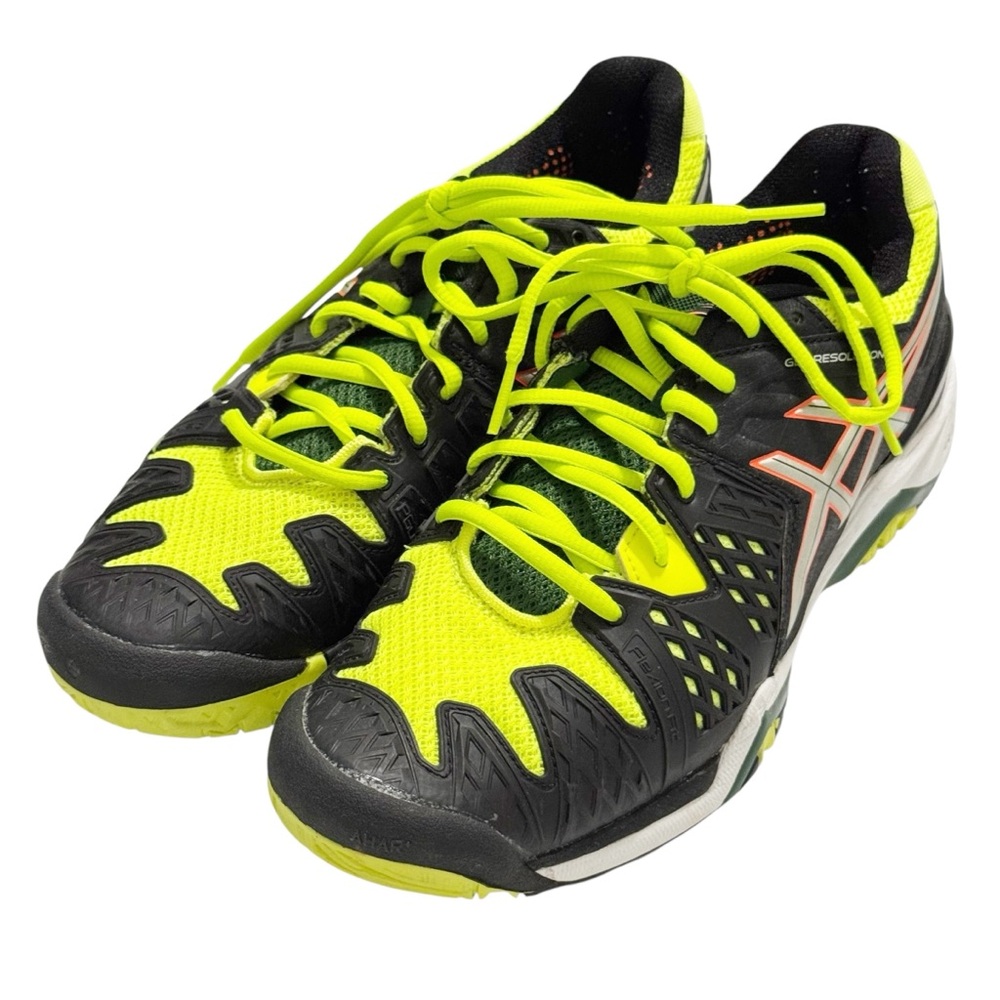 Asics Gel Resolution E500Y Cross Training Shoes Black Yellow 7.5 - Picture 8 of 12
